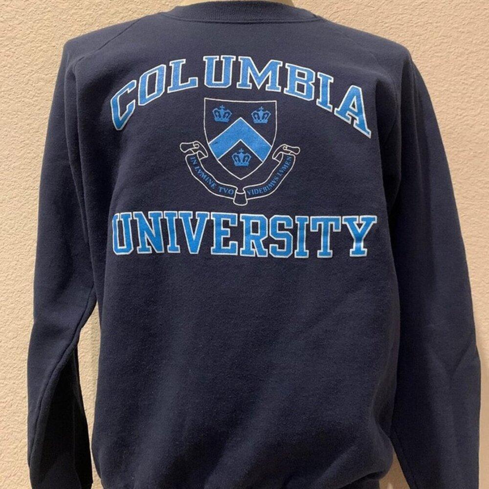 Columbia University Crewneck Sweatshirt, Columbia University Columbia Navy